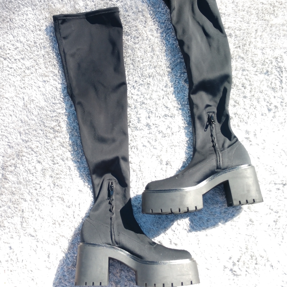 COPY - ASOS thigh high stretchy platform boots